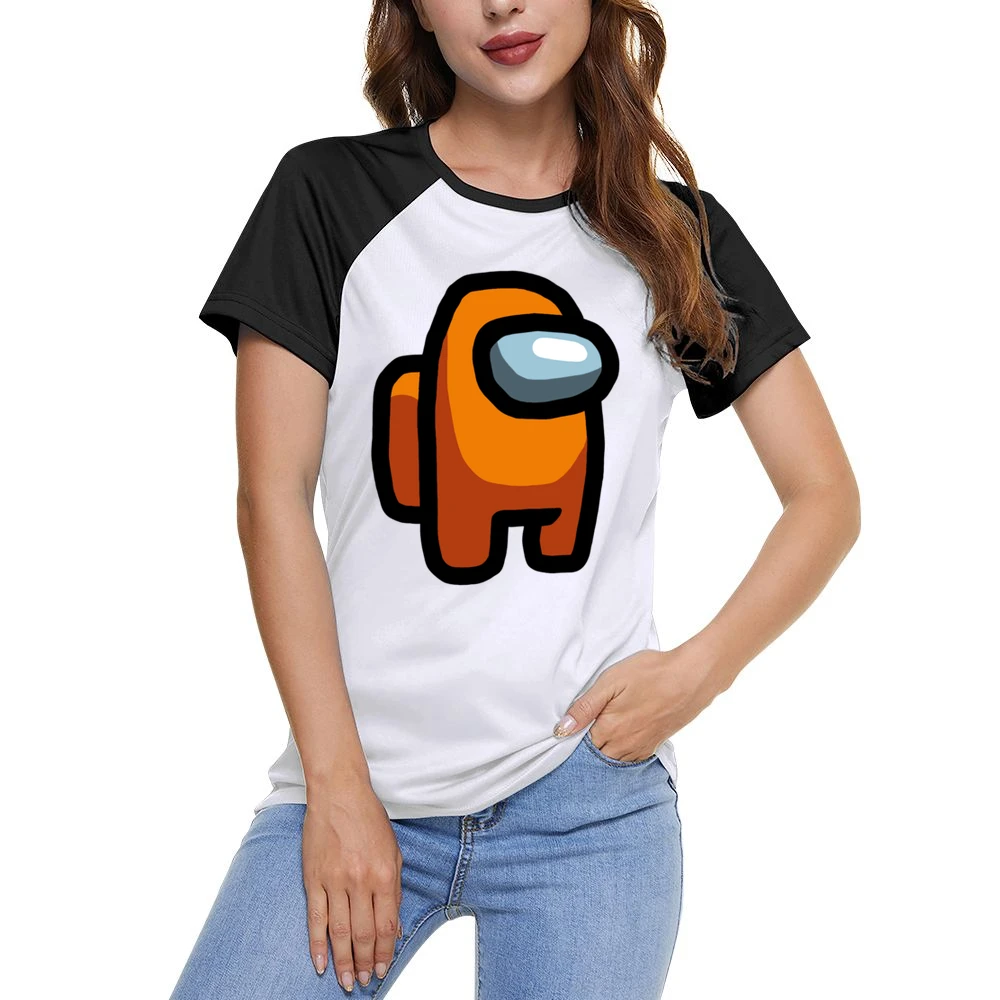 Orange Suspect Fun Video Game Fan Women Ladies Short Sleeve T-Shirt