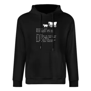 Oregon Trail Choice Video Game Retro 80s European Size Men Hoodie