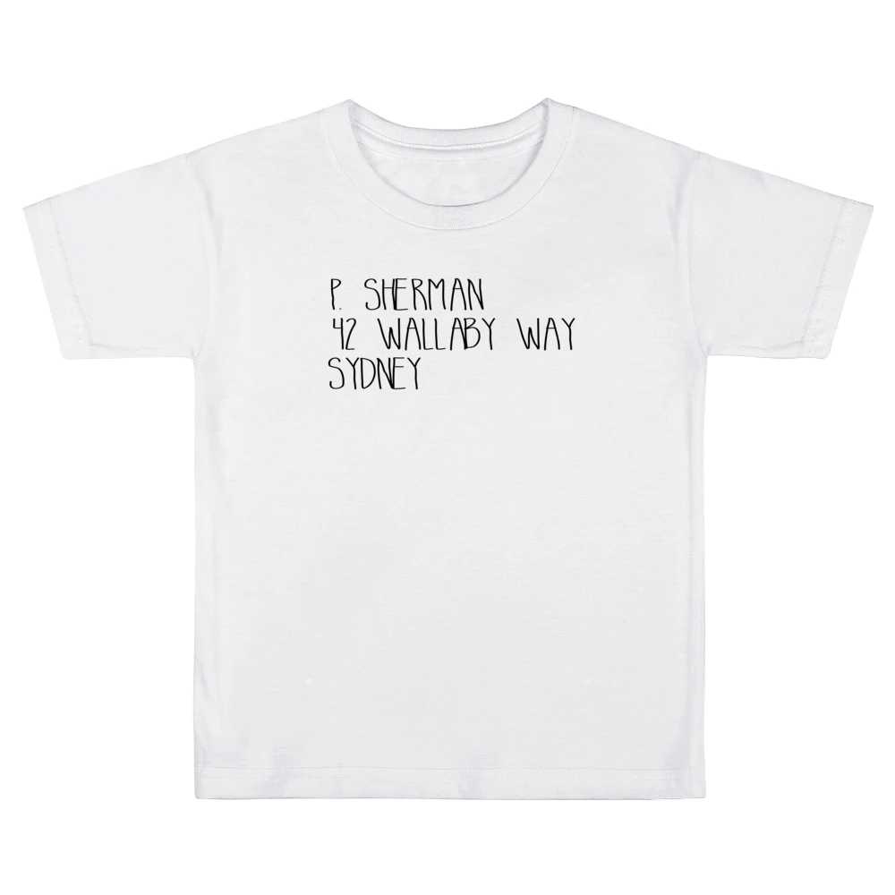 P Sherman 42 Wallaby Way Sydney Fun Finding Nemo Movie Quote Tee Shirt Kids Boys Girls T-Shirt