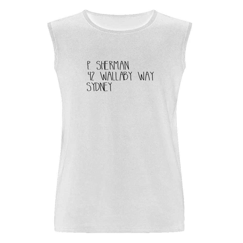 P Sherman 42 Wallaby Way Sydney Fun Finding Nemo Movie Quote Tee Shirt Men Sleeveless T-Shirt