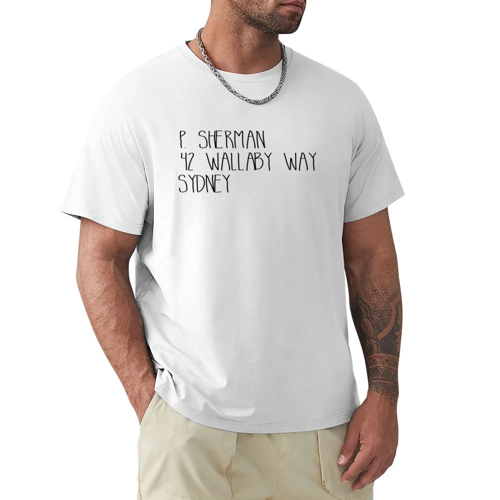 P Sherman 42 Wallaby Way Sydney Fun Finding Nemo Movie Quote Tee Shirt Premium Men T-shirt