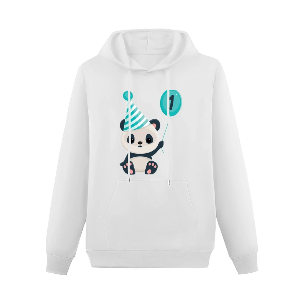 Panda Baby First Birthday Shirt Men Hoodie With Pocket