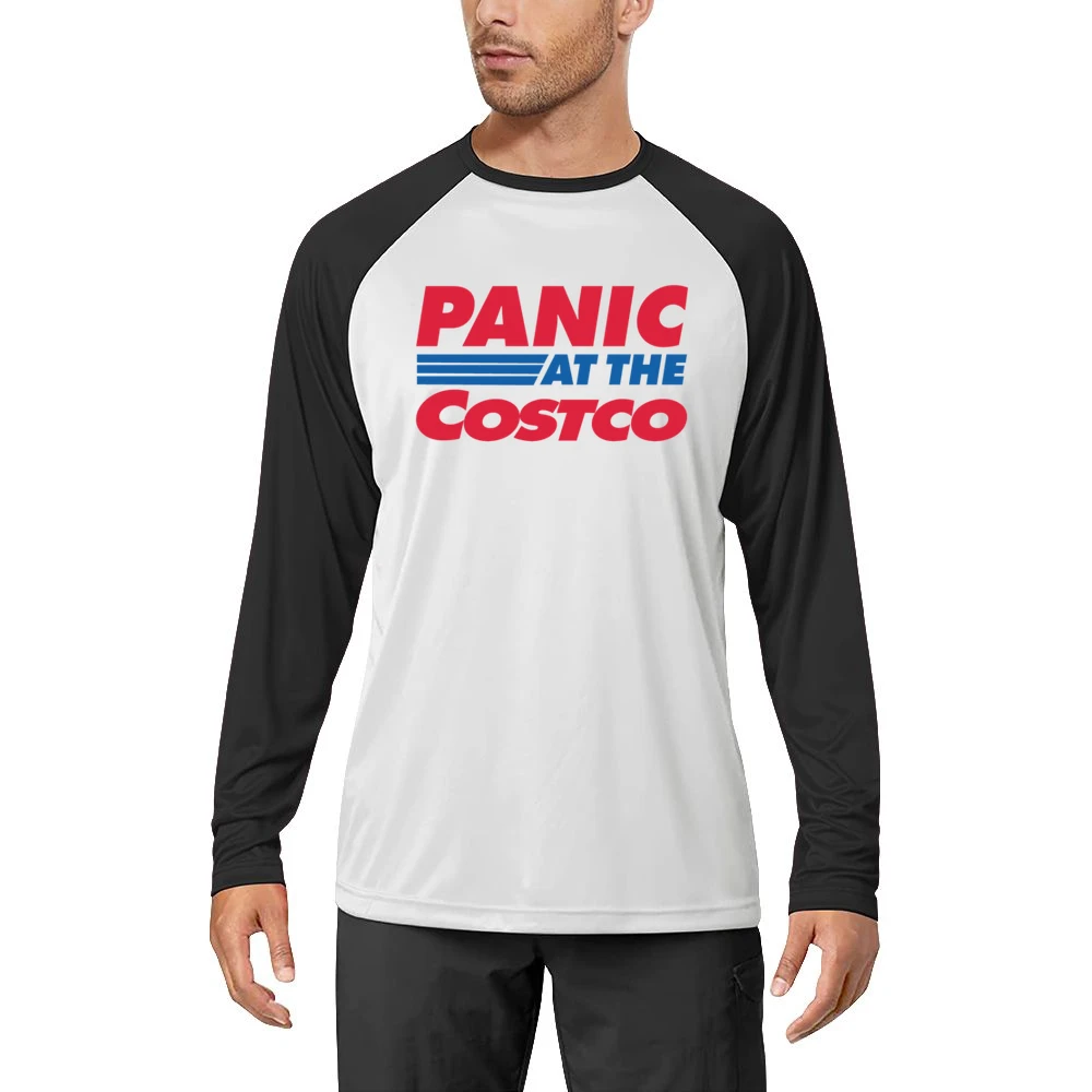 Panic At The Costco Funny Coronavirus Parody White Men Long Sleeve T-Shirt