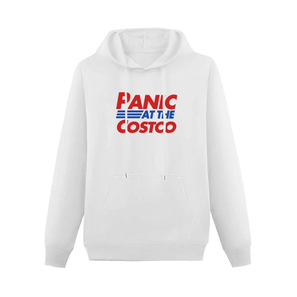 Panic At The Costco Funny Pandemic Covid Stock Up Graphic Crew Crewnec Men Hoodie With Pocket