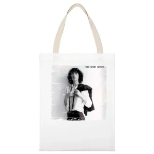 Patti Smith Horses Album Cover Distressed Image White Canvas Tote Shopping Bag
