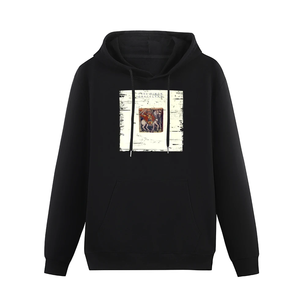 Paul Simon Graceland Album Cover Distressed Image Men Hoodie With Pocket