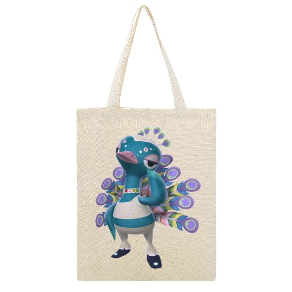 Pave From Animal Crossing Nintendo Character Video Game Beige Canvas Tote Shopping Bag