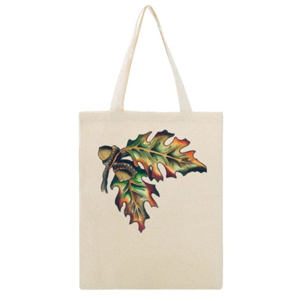 Peanut and leave Beige Canvas Tote Shopping Bag