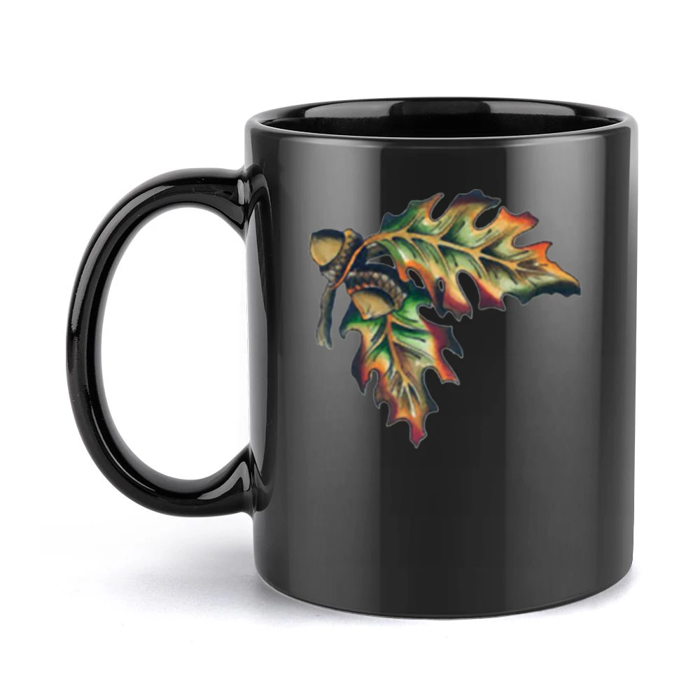 Peanut and leave Black Mug
