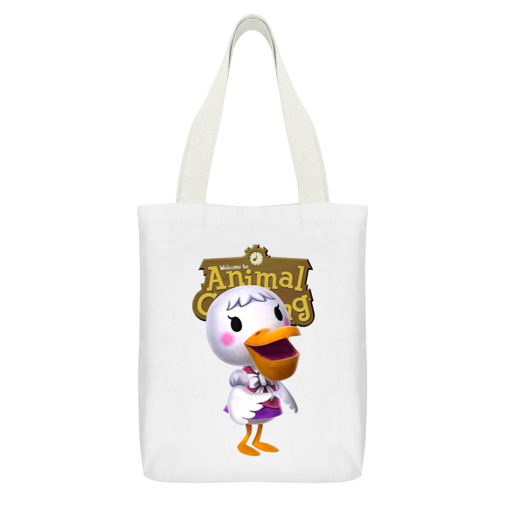Pelly From Animal Crossing Nintendo Video Game Fan White Canvas Tote Shopping Bag With Interior Pocket