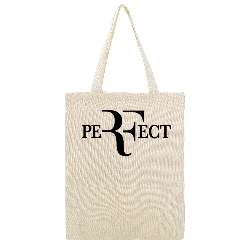 Perfect Roger Federer Popular Wimbledon US Open Tennis Champion Fun Gr Beige Canvas Tote Shopping Bag