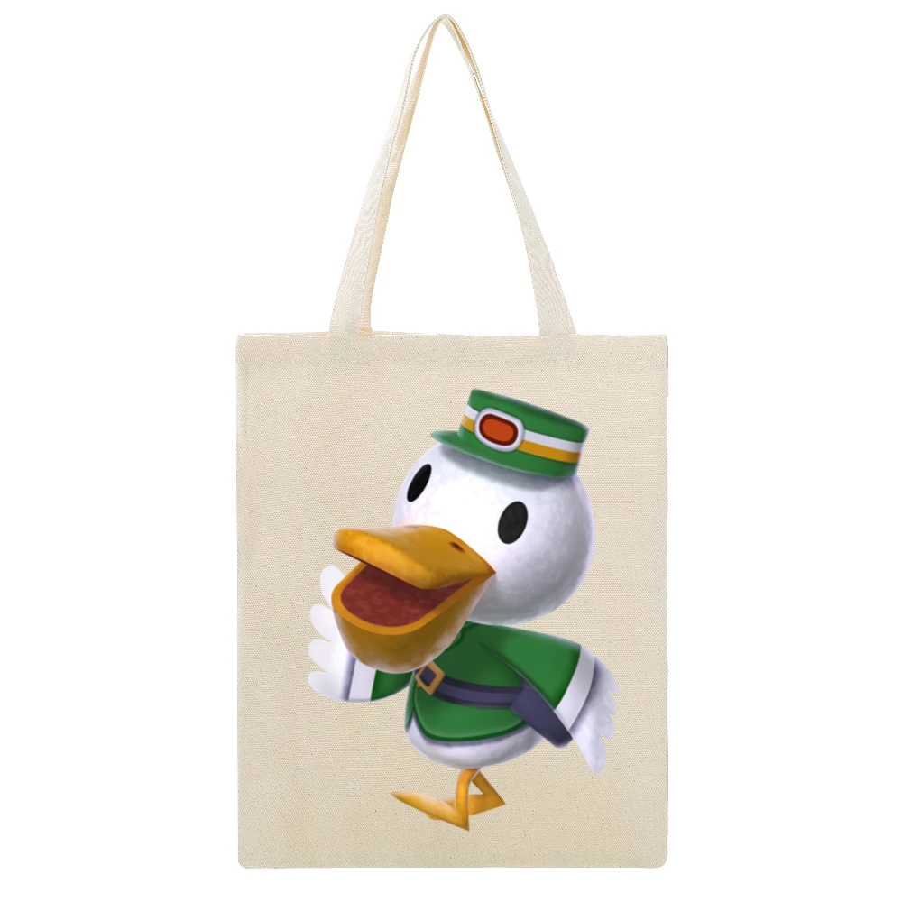Pete From Animal Crossing Nintendo Character Video Game Beige Canvas Tote Shopping Bag