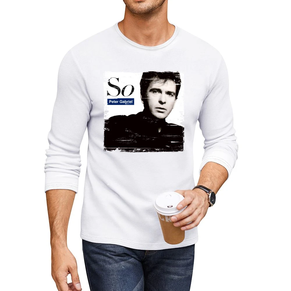 Peter Gabriel So Album Cover Distressed Image Men CrewNeck Long Sleeve T-Shirt