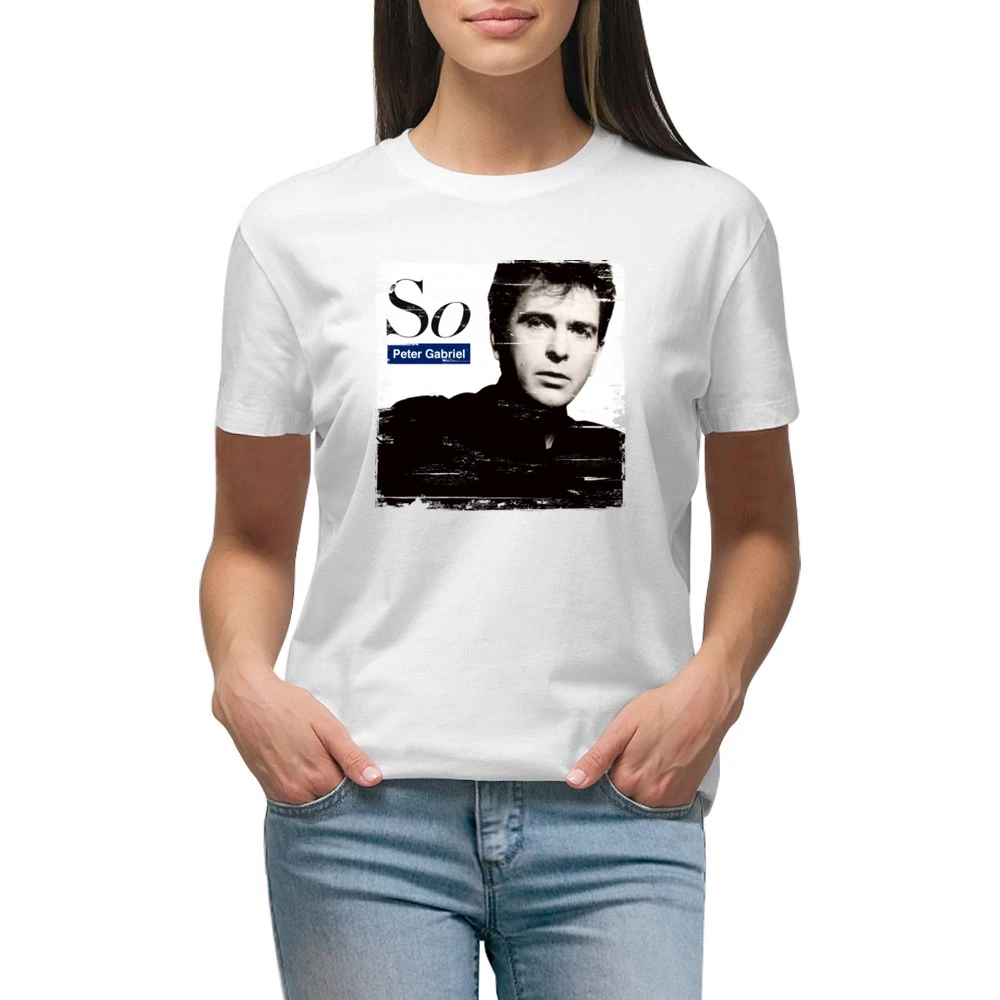 Peter Gabriel So Album Cover Distressed Image Premium Women Ladies T-shirt