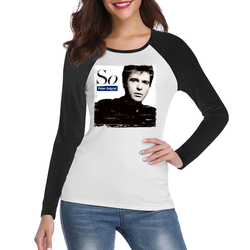 Peter Gabriel So Album Cover Distressed Image Women Ladies Long Sleeve T-Shirt