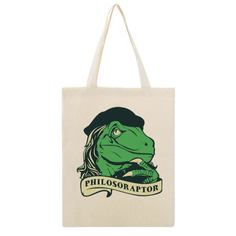 Philosoraptor - raptor philosoper Beige Canvas Tote Shopping Bag