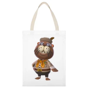 Phineas From Animal Crossing Nintendo Character Video Game White Canvas Tote Shopping Bag
