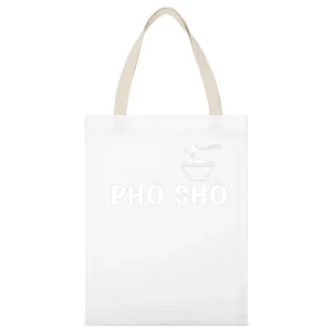 Pho Sho Funny Vietnamese Noodle Soup Graphic Food Lover White Canvas Tote Shopping Bag