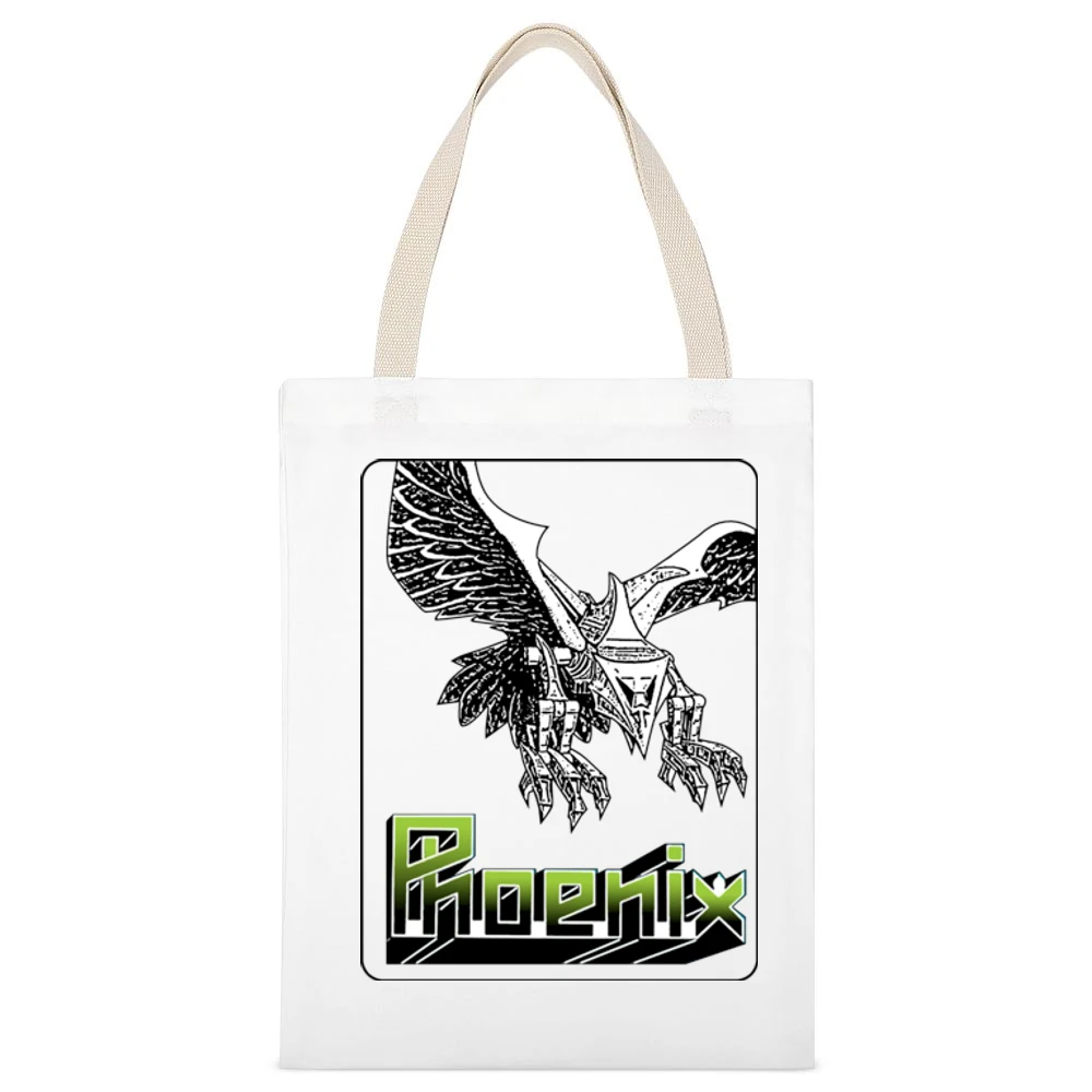 Phoenix Video Game Retro 80s White Canvas Tote Shopping Bag