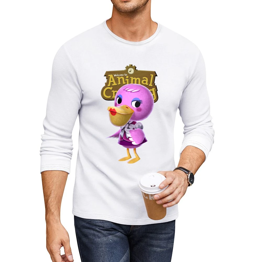 Phyllis From Animal Crossing Nintendo Video Game Fan Men CrewNeck Long Sleeve T-Shirt