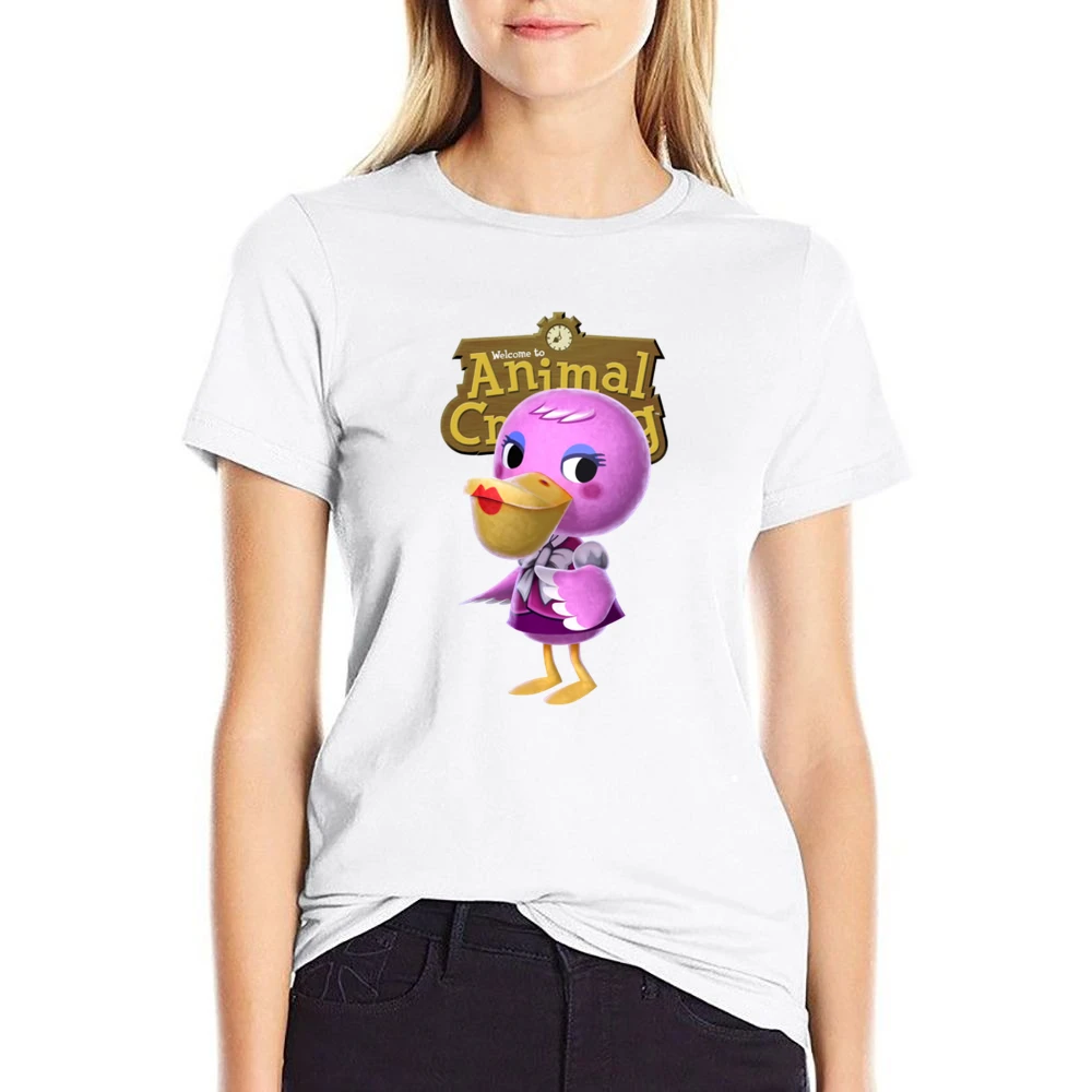 Phyllis From Animal Crossing Nintendo Video Game Fan US Size Women Ladies T-shirt
