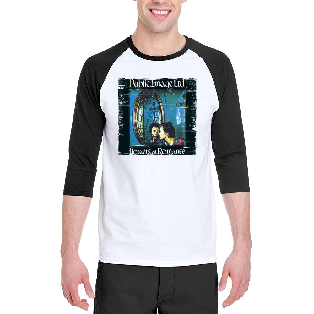 Pil Flowers Of Romance Album Cover Distressed Image Men 3/4 Sleeve T-Shirt
