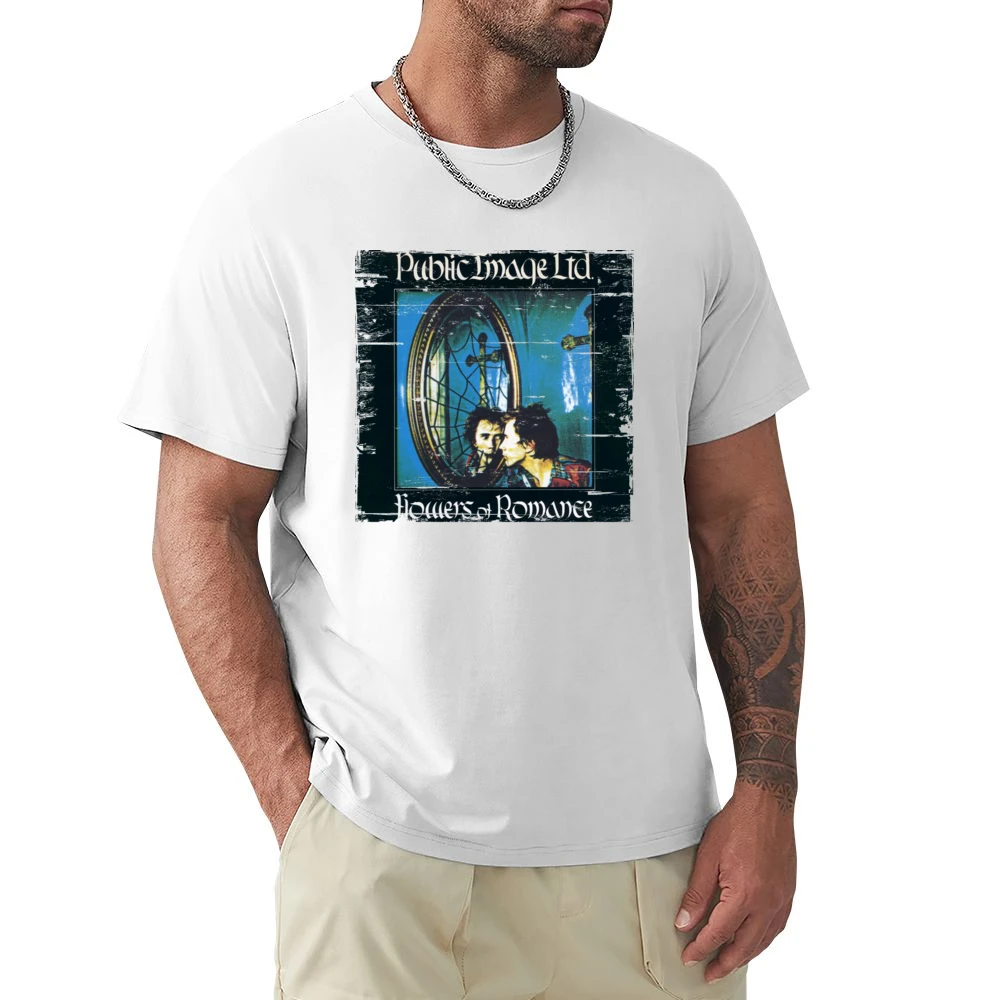 Pil Flowers Of Romance Album Cover Distressed Image Premium Men T-shirt
