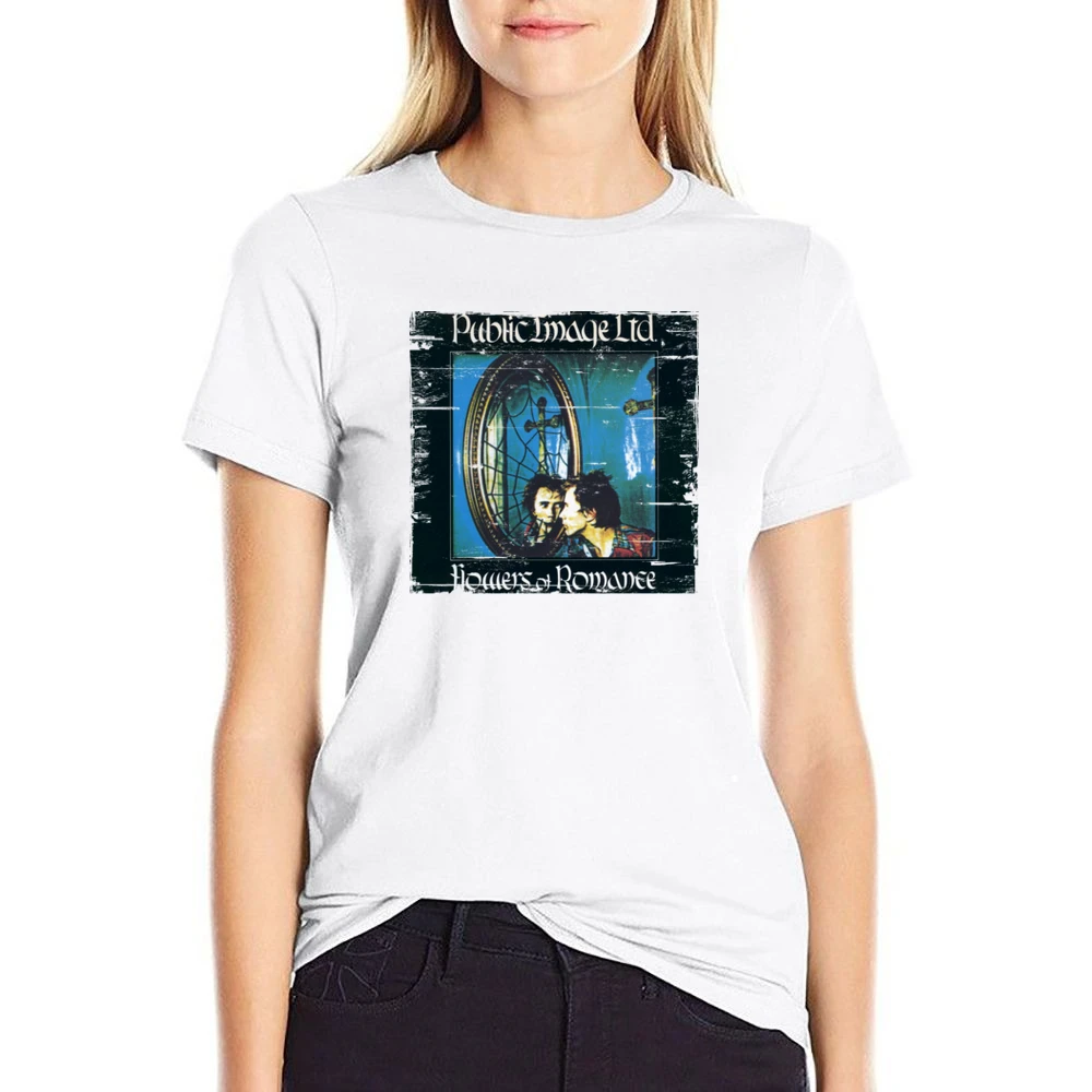 Pil Flowers Of Romance Album Cover Distressed Image US Size Women Ladies T-shirt