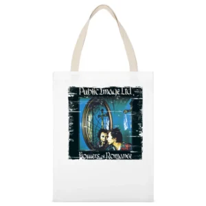 Pil Flowers Of Romance Album Cover Distressed Image White Canvas Tote Shopping Bag