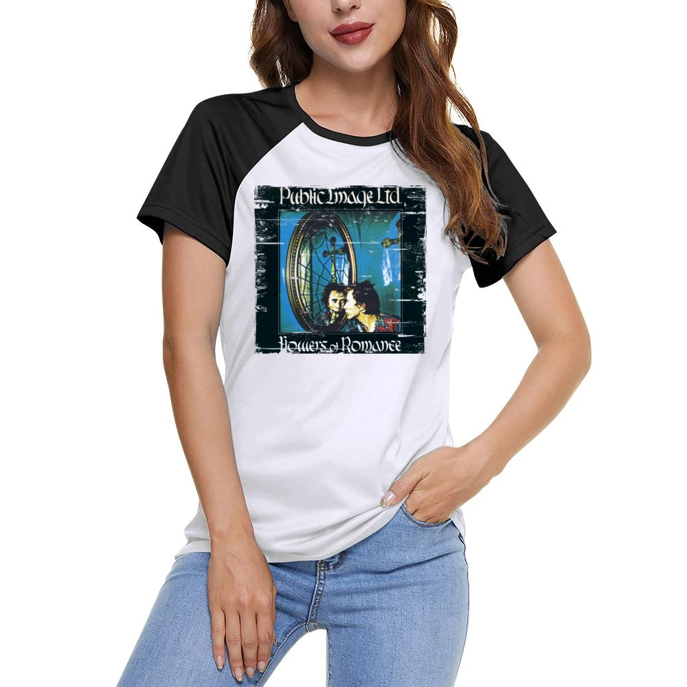 Pil Flowers Of Romance Album Cover Distressed Image Women Ladies Short Sleeve T-Shirt