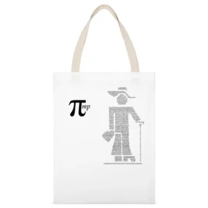 Pimp funny pi number White Canvas Tote Shopping Bag