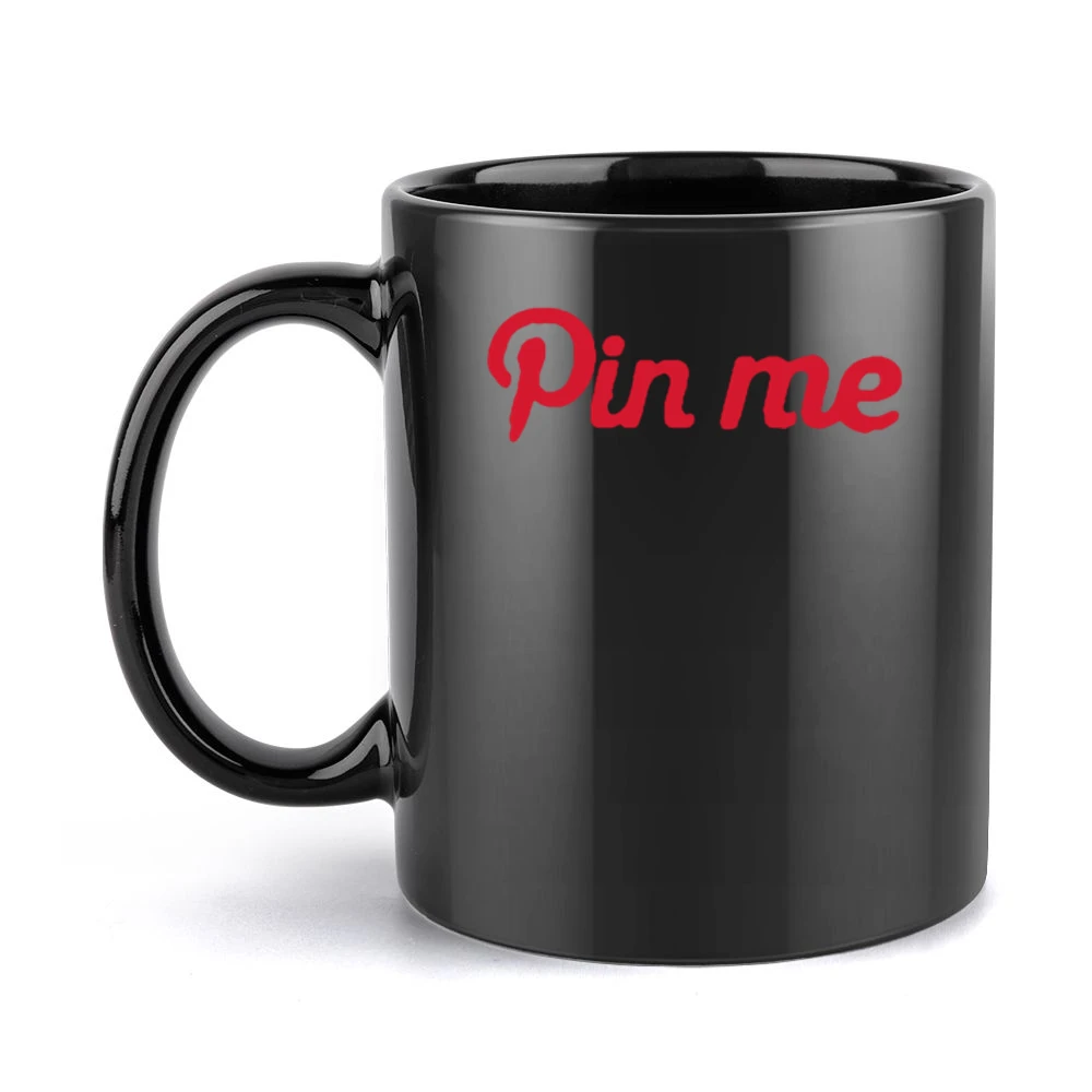 Pin Me Funny Pinterest Popular Social Media Graphic Black Mug