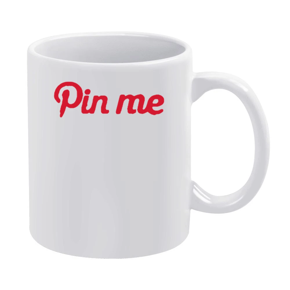 Pin Me Funny Pinterest Popular Social Media Graphic White Mug