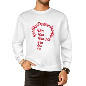 Pin Pin Pin Fun Pinning Pinterest P Love Popular Social Media Graphic European Size Pullover Sweater