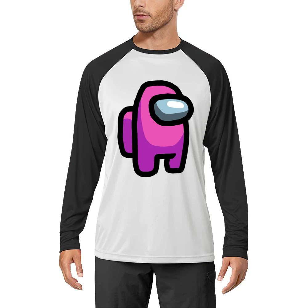 Pink Suspect Fun Video Game Fan Men Long Sleeve T-Shirt