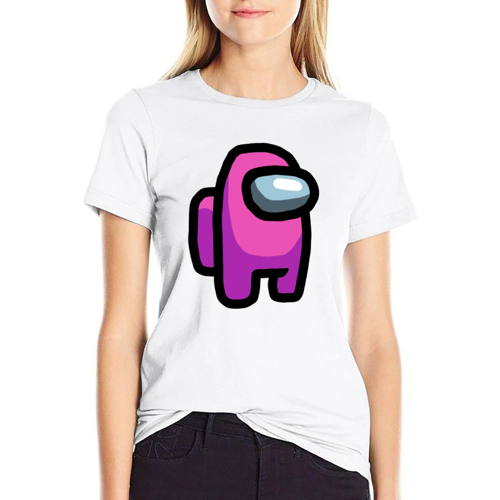 Pink Suspect Fun Video Game Fan US Size Women Ladies T-shirt