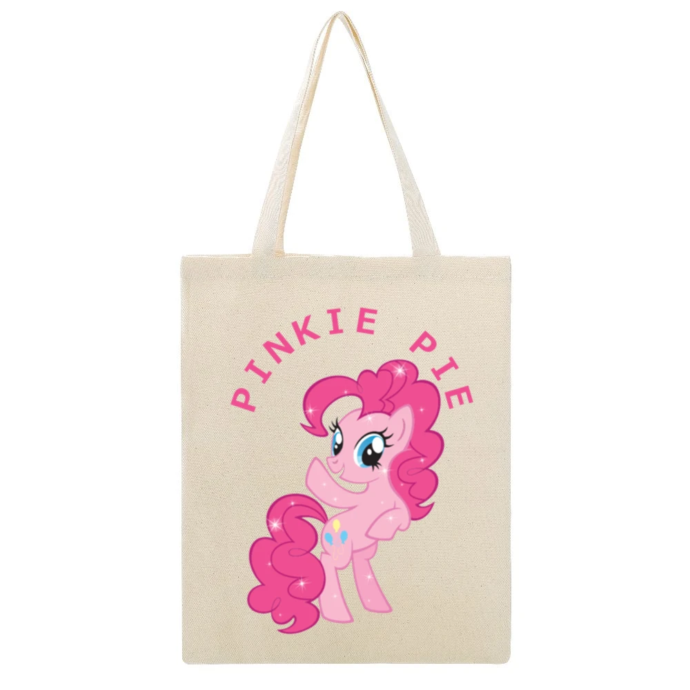 Pinkie Pie My Little Pony Beige Canvas Tote Shopping Bag