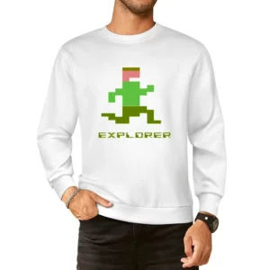 Pitfall Explorer Video Game Retro 80s European Size Pullover Sweater