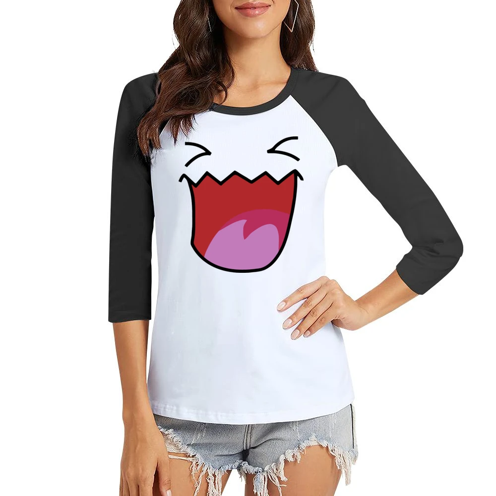 Pokemon Wobbuffet Women Ladies 3-4 Sleeve T-Shirt