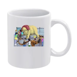 Pooh vs Hobbes White Mug