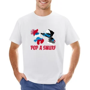 Pop a smurf funny Asian Size Men T-Shirt