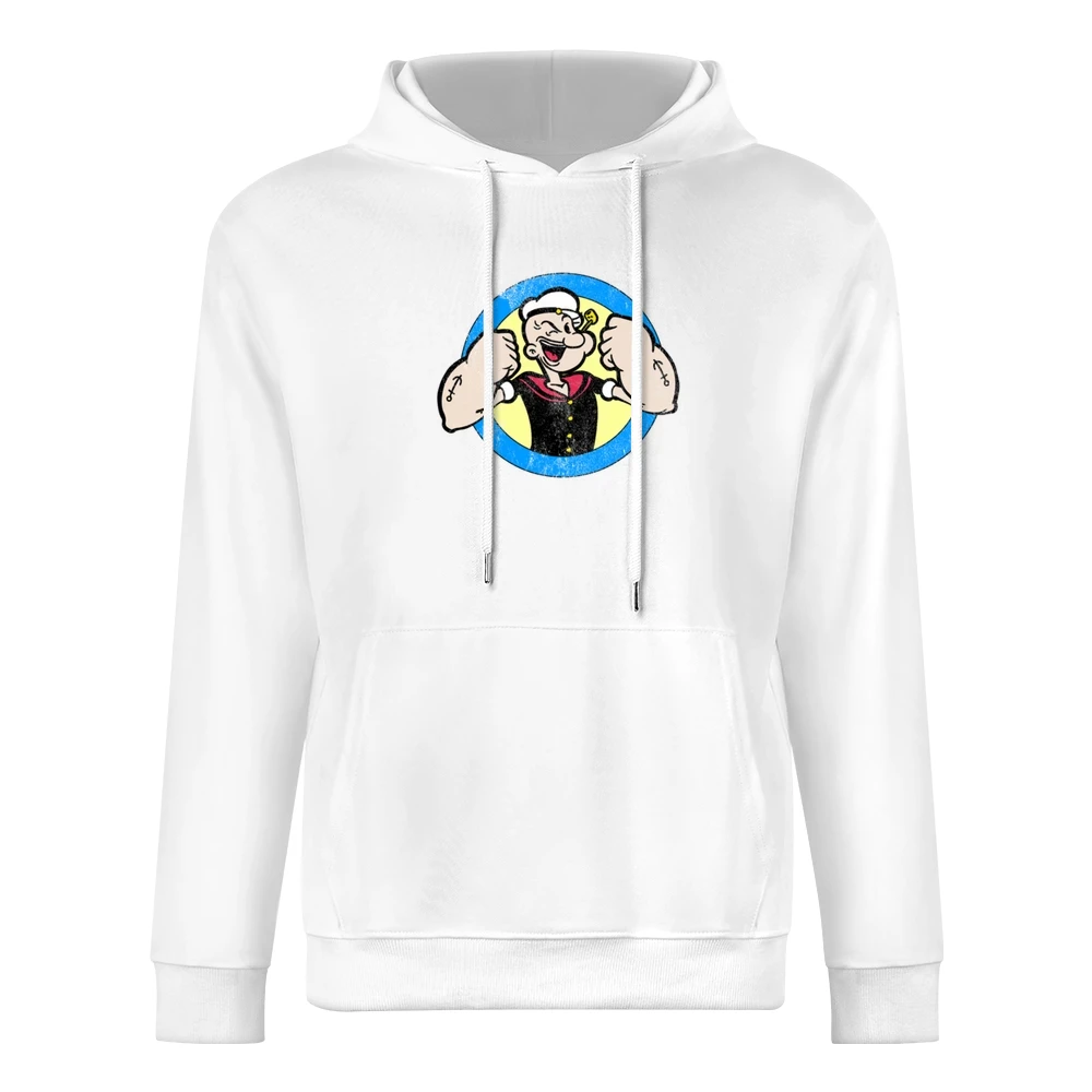 Popeye Fun Cool Vintage Style Sailor Distressed Graphic Retro Tv Show European Size Men Hoodie