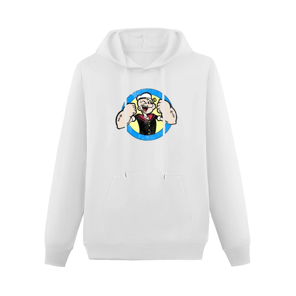 Popeye Fun Cool Vintage Style Sailor Distressed Graphic Retro Tv Show Men Hoodie With Pocket
