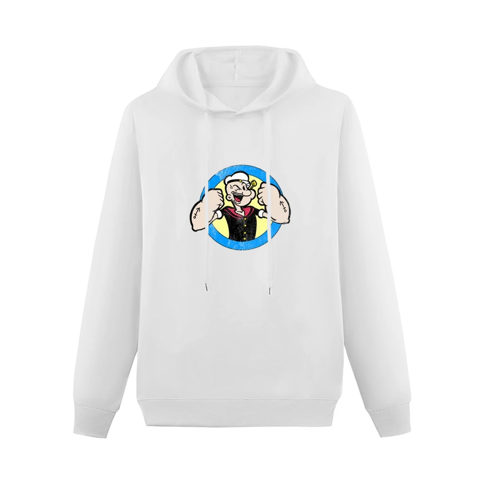 Popeye Fun Cool Vintage Style Sailor Distressed Graphic Retro Tv Show Men Hoodie Without Pocket