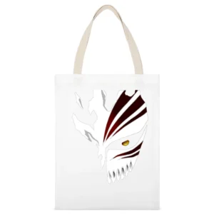 Post Human Ichigo kurosaki scatter shinigami hollow mask Bleach manga White Canvas Tote Shopping Bag