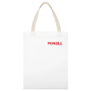 Powell Recovery Front White Canvas Tote Shopping Bag