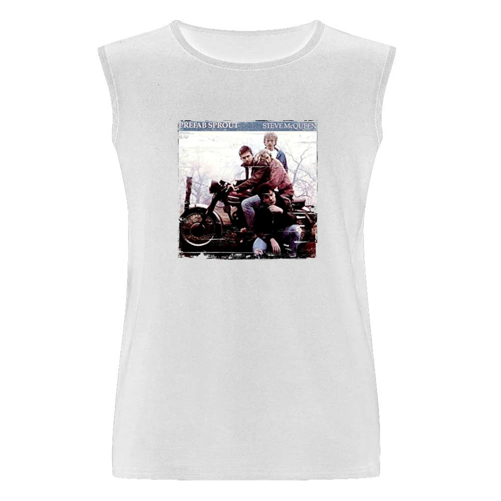 Prefab Sprout Steve McQueenTwo Wheels Good Album Cover Distressed Imag Men Sleeveless T-Shirt