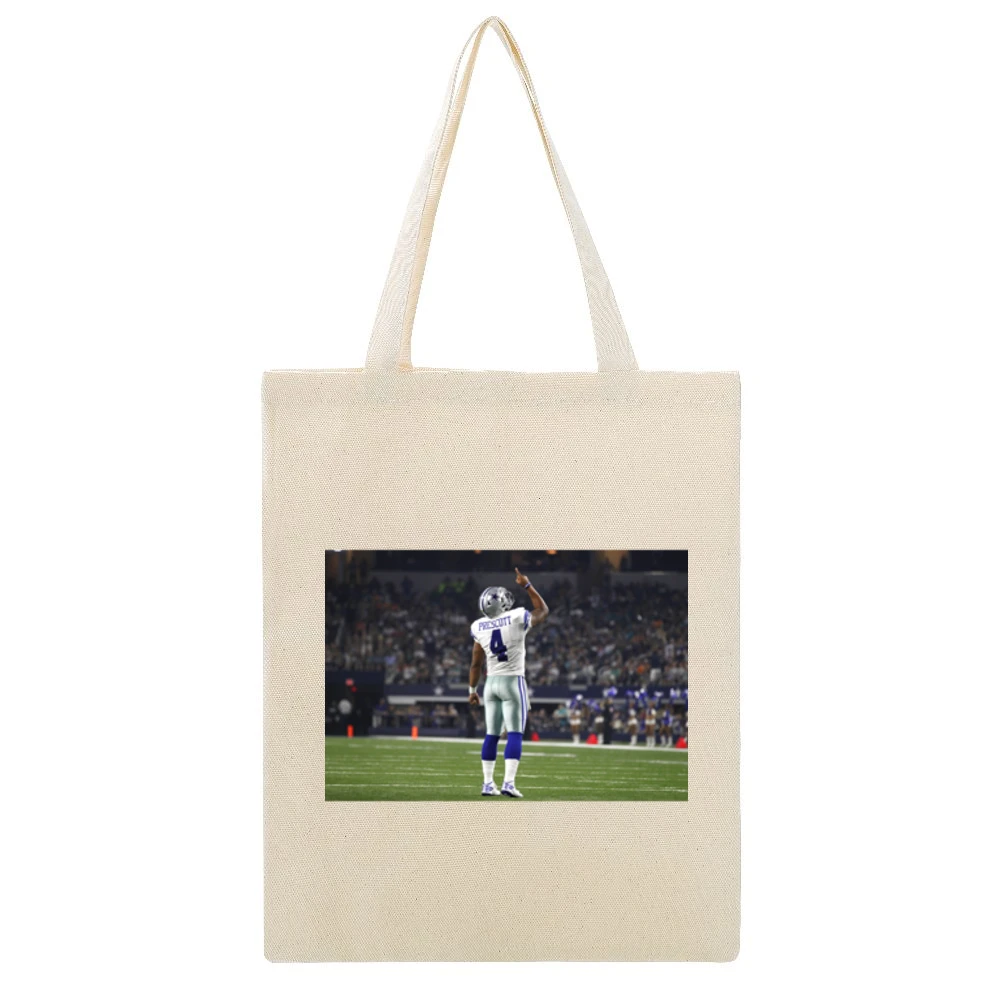 Prescott Wallpaper Tshirt Beige Canvas Tote Shopping Bag