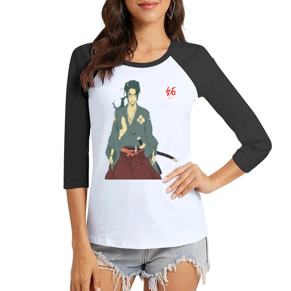 Pretty Boy jin Samurai Champloo anime manga Women Ladies 3-4 Sleeve T-Shirt