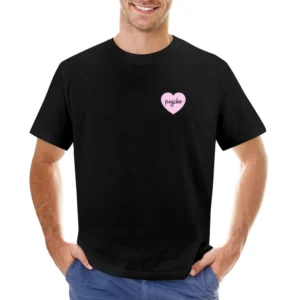 Psycho Heart Instagram Sticker Graphic Ladies Asian Size Men T-Shirt
